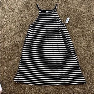 Black and white striped flowy dress never worn